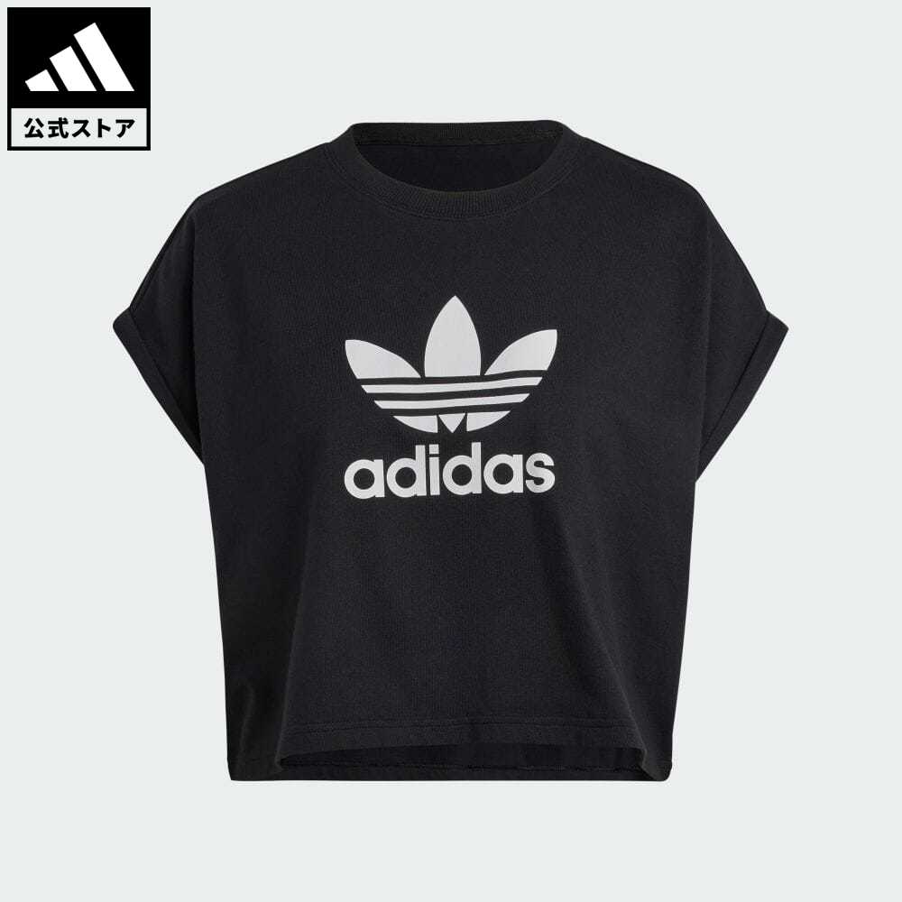 【公式】アディダス adidas 返品可 アディカラー クラシックス ショート トレフォイルTシャツ オリジナルス レディース ウェア・服 トップス Tシャツ 黒 ブラック IB1406 半袖のサムネイル