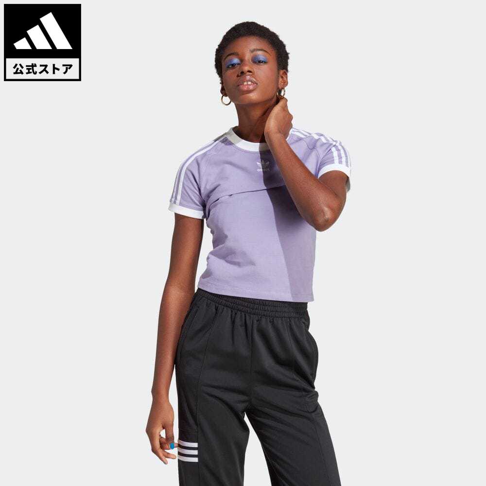 アディダス adidas 返品可 Always Original Tシャツ オリジナルス レディース ウェア・服 トップス Tシャツ 紫 パープル IC8807 半袖