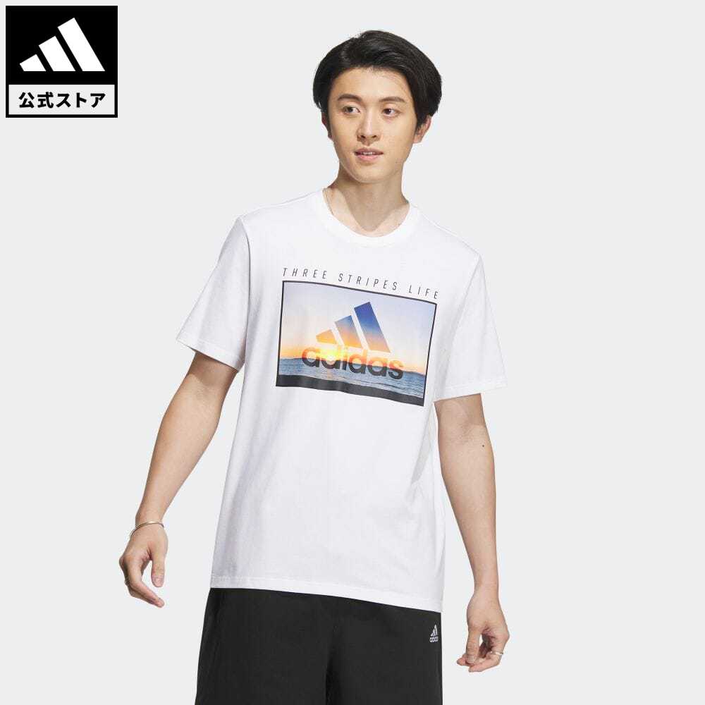 【公式】アディダス adidas 返品可 オーシャン グラフィック レギュラーフィットTシャツ スポーツウェア メンズ ウェア・服 トップス Tシャツ 白 ホワイト IK4286 半袖 p0304のサムネイル