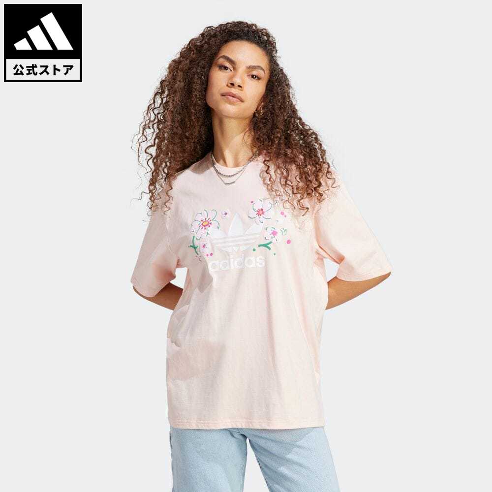 【公式】アディダス adidas 返品可 オーバーサイズ 半袖Tシャツ オリジナルス レディース ウェア・服 トップス Tシャツ ピンク IP3752 半袖 motdy eoss23ssのサムネイル
