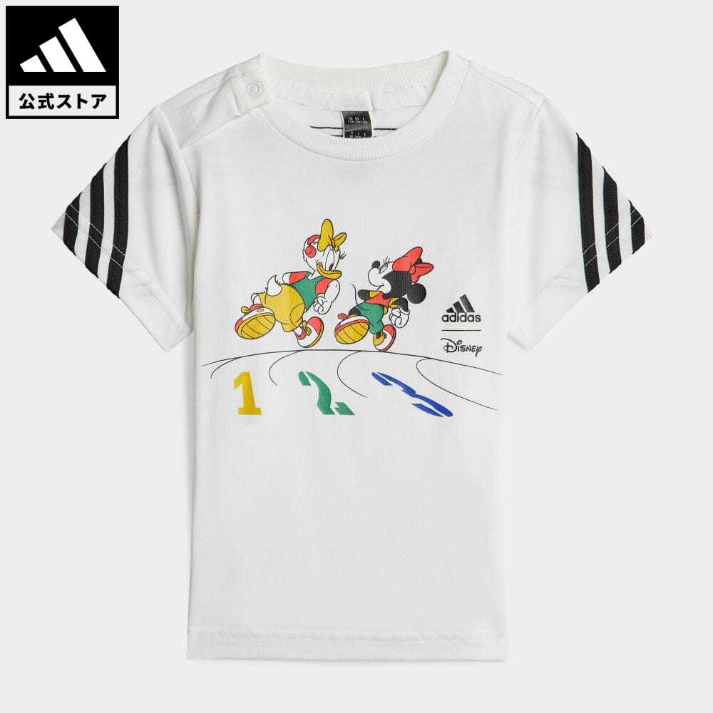 アディダス adidas 返品可 ディズニー ミッキーマウス Tシャツ スポーツウェア キッズ／子供用 ウェア・服 トップス Tシャツ 白 ホワイト HR9482 半袖