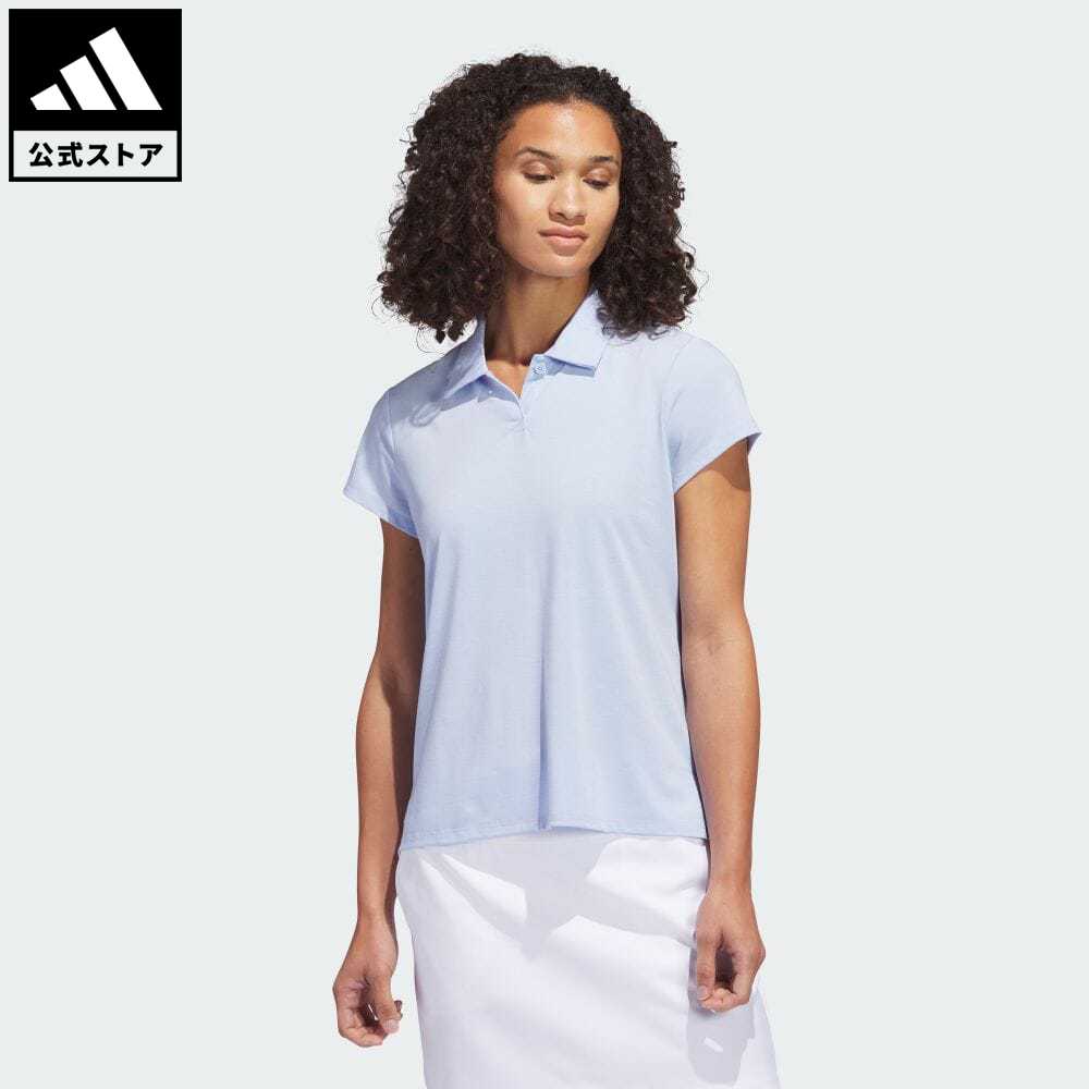 アディダス adidas 返品可 ゴルフ メランジソフトタッチ キャップスリーブシャツ レディース ウェア・服 トップス ポロシャツ 青 ブルー HT1299 Gnot