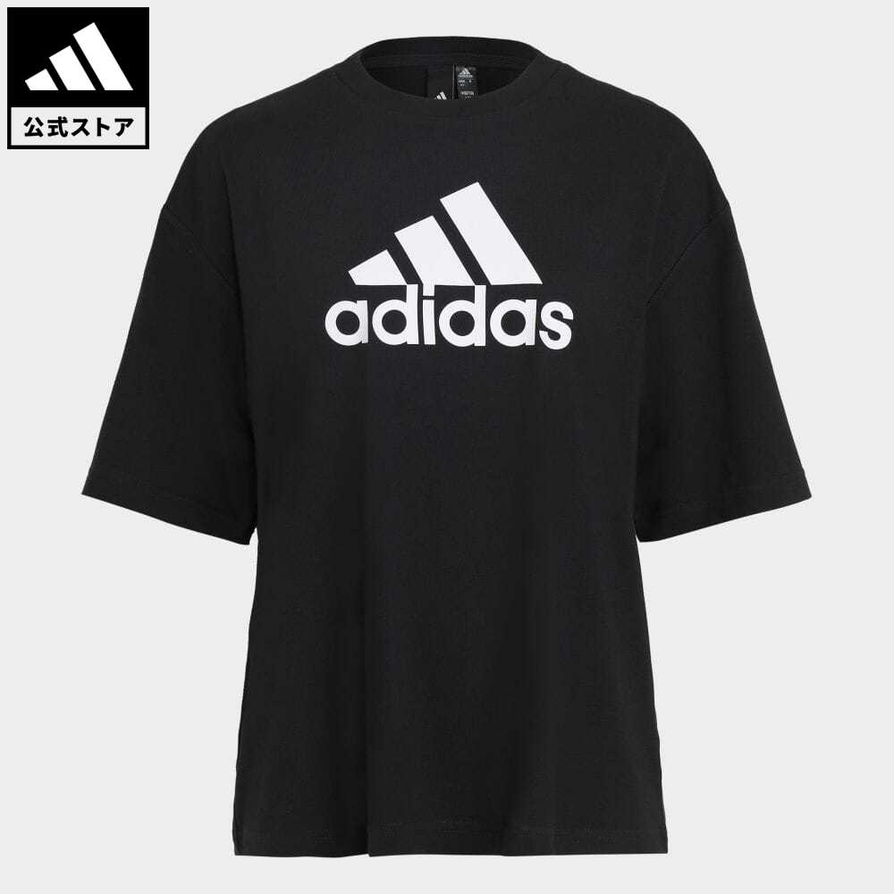 【公式】アディダス adidas 返品可 フューチャー アイコン バッジ オブ スポーツ 半袖Tシャツ スポーツウェア レディース ウェア 服 トップス Tシャツ 黒 ブラック HK0504 半袖