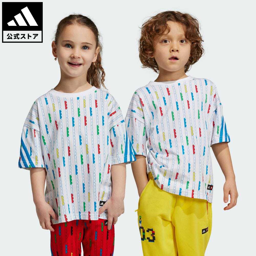 【公式】アディダス adidas 返品可 adidas × Classic LEGO Tシャツ スポーツウェア キッズ／子供用 ウェア・服 トップス Tシャツ 白 ホワイト HS1157 半袖 ポイント20倍対象のサムネイル