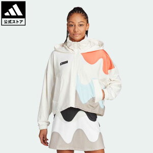 【公式】アディダス adidas 返品可 テニス マリメッコ テニスジャケット レディース ウェア・服 アウター ジャケット 白 ホワイト HU1804 motdy
