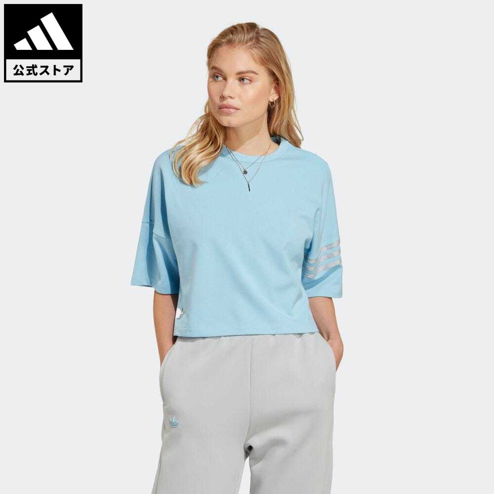 【公式】アディダス adidas 返品可 アディカラー Neuclassics Tシャツ オリジナルス レディース ウェア 服 トップス Tシャツ 青 ブルー IB7311 半袖