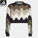 【公式】アディダス adidas 返品可 マリメッコ 総柄プリント コットン スウェットシャツ スポーツウェア キッズ／子供用 ウェア 服 トップス スウェット（トレーナー） 白 ホワイト IC3662 motdy