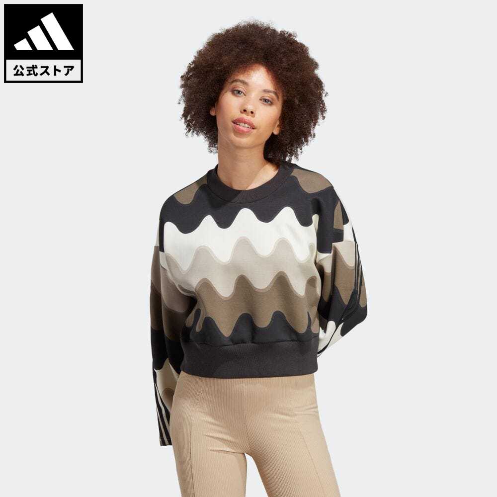 【公式】アディダス adidas 返品可 マリメッコ フューチャーアイコン スリーストライプス スウェット スポーツウェア レディース ウェア・服 トップス スウェット（トレーナー） 白 ホワイト IC6350 motdyのサムネイル