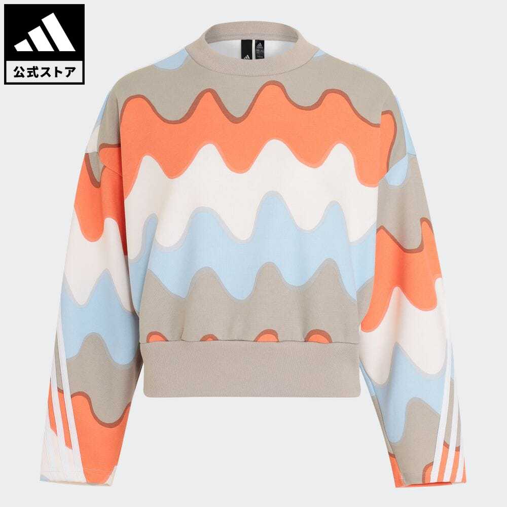 【公式】アディダス adidas 返品可 マリメッコ フューチャーアイコン スリーストライプス スウェット スポーツウェア レディース ウェア・服 トップス スウェット（トレーナー） 白 ホワイト IC6351 motdy es23fwのサムネイル