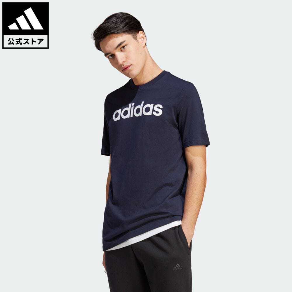 楽天adidas Online Shop 楽天市場店【公式】アディダス adidas 返品可 エッセンシャルズ シングルジャージー リニア刺しゅうロゴ 半袖Tシャツ スポーツウェア メンズ ウェア・服 トップス Tシャツ 青 ブルー IC9275 半袖