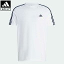 【公式】アディダス adidas 返品可 エッセンシャルズ シングルジャージー スリーストライプスTシャツ スポーツウェア メンズ ウェア 服 トップス Tシャツ 白 ホワイト IC9336 半袖