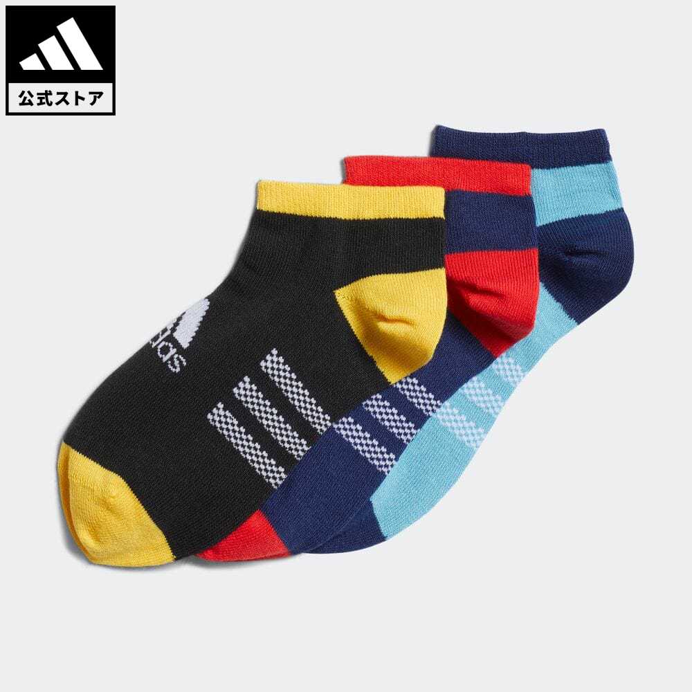 【20%OFF】【公式】アディダス adidas 返品可 キッズ　ローソックス 3足組 キッズ／子供用 アクセサリー ソックス・靴下 シューズインソックス 黒 ブラック IB0358のサムネイル