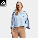 【公式】アディダス adidas 返品可 クロップ パーカー オリジナルス レディース ウェア 服 トップス パーカー(フーディー) スウェット（トレーナー） 青 ブルー IC5460 トレーナー