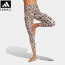 アディダス 【公式】アディダス adidas 返品可 ジム・トレーニング ヨガスタジオ クラッシュプリント 7/8丈レギンス レディース ウェア・服 ボトムス タイツ・レギンス 白 ホワイト HR5369 フィットネスウェア スポーツウェア レギンス