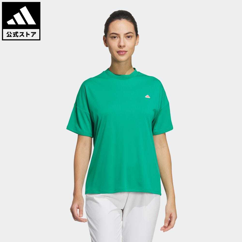 アディダス adidas 返品可 ゴルフ ソフトタッチ 半袖モックネックシャツ レディース ウェア・服 トップス Tシャツ 緑 グリーン HT0034 半袖 Gnot