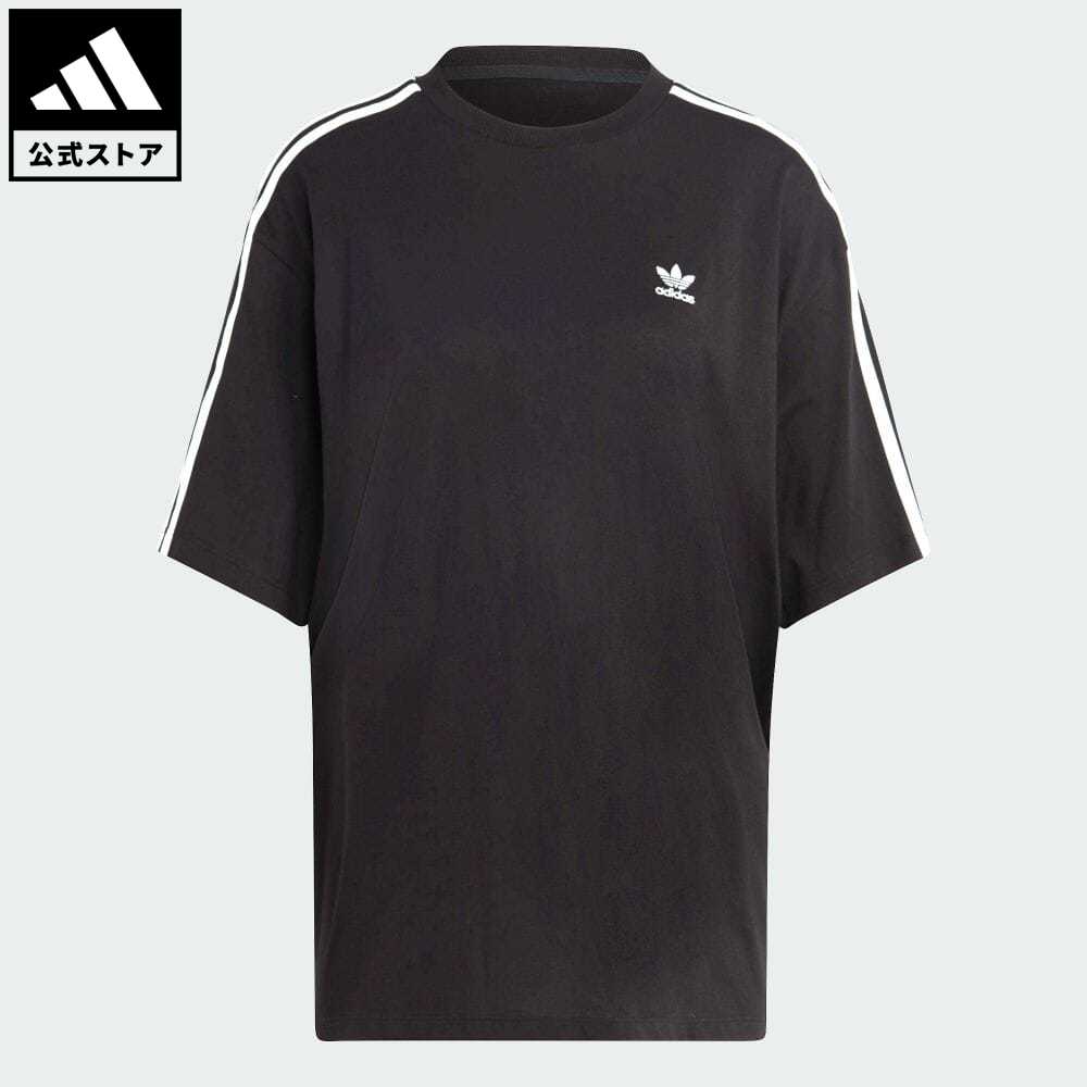 【公式】アディダス adidas 返品可 アディカラー クラシックス オーバーサイズTシャツ オリジナルス レディース ウェア・服 トップス Tシャツ 黒 ブラック IB7449 半袖のサムネイル