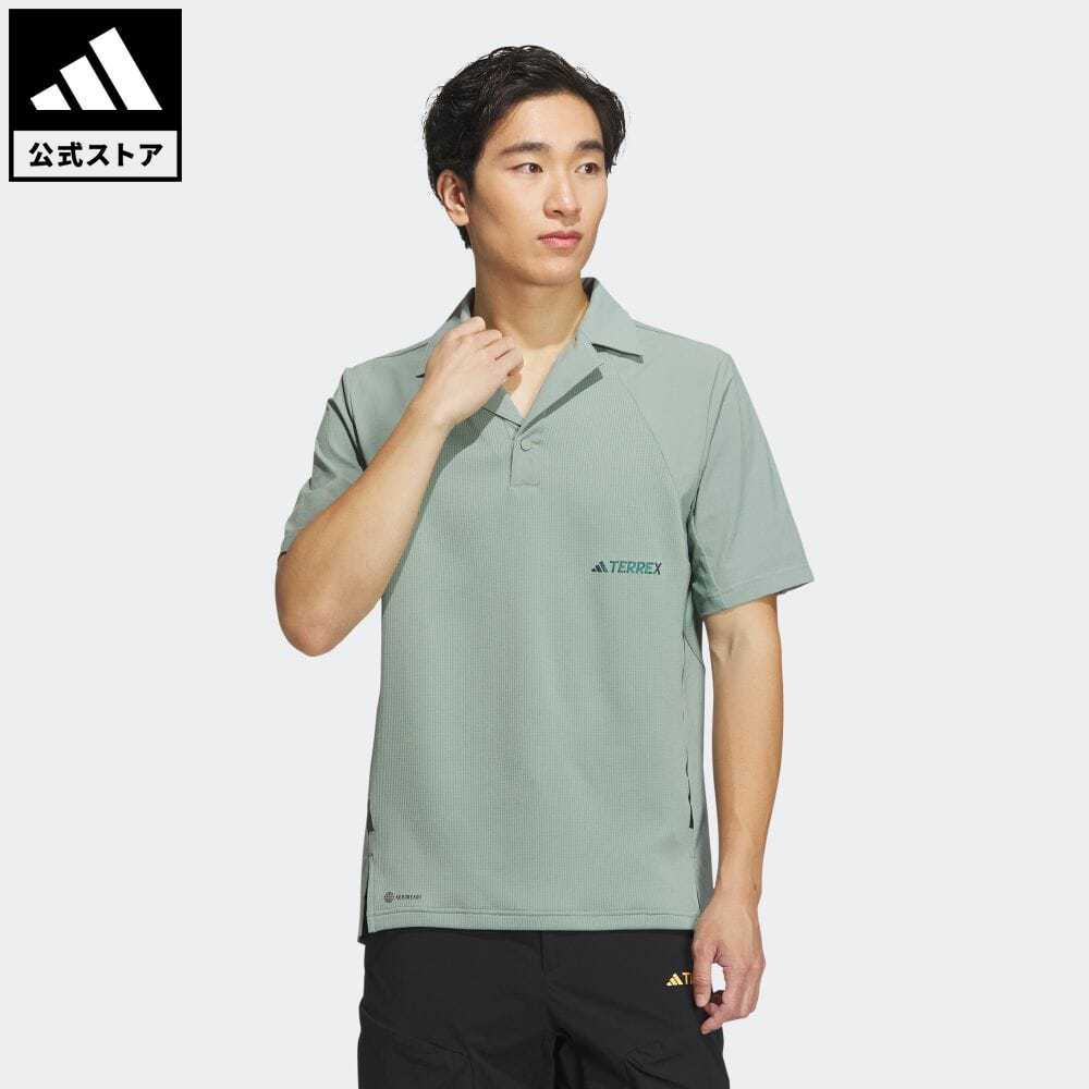 【公式】アディダス adidas 返品可 アウトドア Campyx 半袖ポロシャツ アディダス テレックス メンズ ウェア・服 トップス ポロシャツ 緑 グリーン IC1970