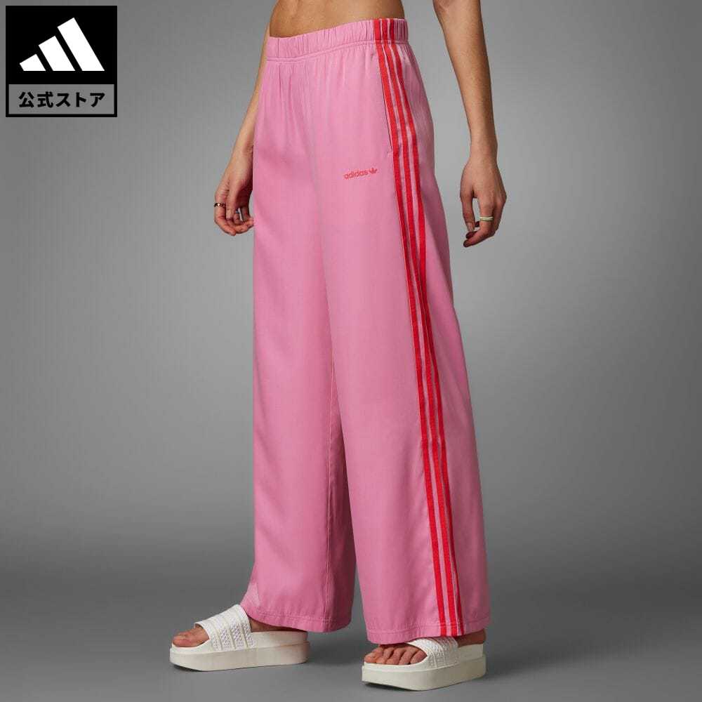 【公式】アディダス adidas 返品可 ワイドレッグパンツ オリジナルス レディース ウェア・服 ボトムス パンツ ピンク IT8169のサムネイル