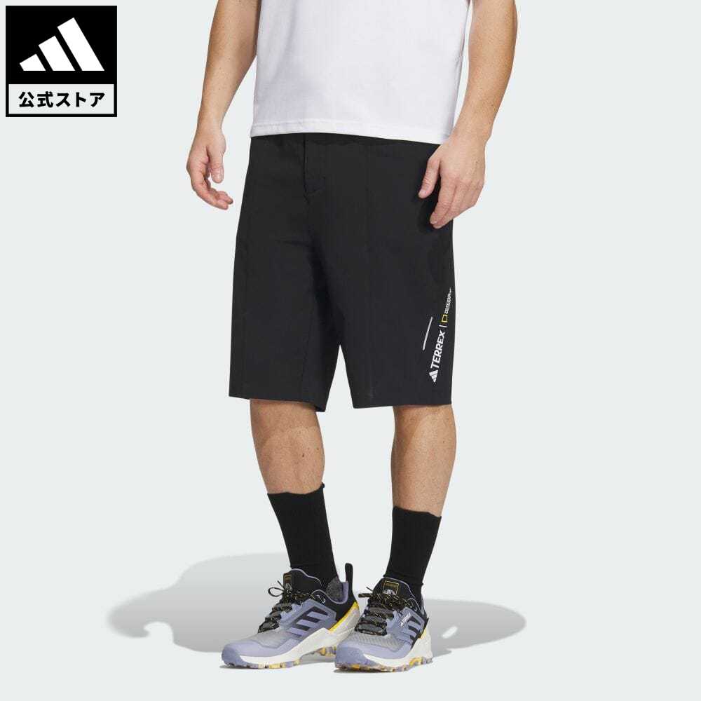 【公式】アディダス adidas 返品可 アウトドア ナショナル ジオグラフィック ショーツ アディダス テレックス メンズ ウェア・服 ボトムス ショートパンツ・短パン 黒 ブラック IC1998