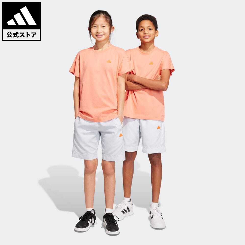 【公式】アディダス adidas 返品可 シティエスケープ カジュアル アジャスタブル ウーブンショーツ スポーツウェア キッズ／子供用 ウェア・服 ボトムス ハーフパンツ 青 ブルー IC3328