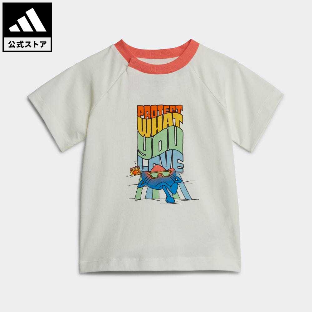 【41%OFF】 【公式】アディダス adidas 返品可 グラフィックプリント Tシャツ オリジナルス キッズ／子供用 ウェア・服 トップス Tシャツ 白 ホワイト IB8607 半袖のサムネイル