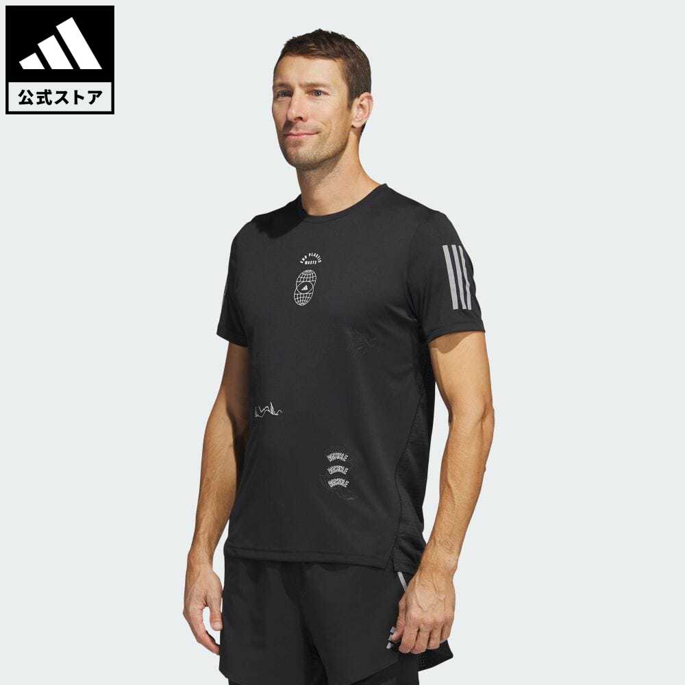 【40%OFFクーポン対象 11/16 10:00〜11/21 23:59】【公式】アディダス adidas 返品可 ランニング グローバル ランニング 半袖Tシャツ メンズ ウェア・服 トップス Tシャツ 黒 ブラック IC0214 ランニングウェア 半袖 notpのサムネイル
