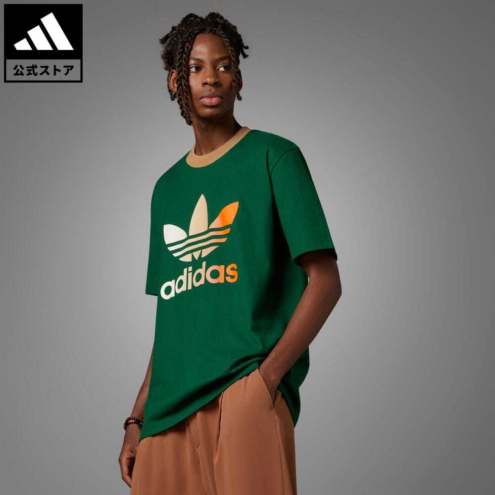 【公式】アディダス adidas 返品可 アディカラー70s プレミアム トレフォイルTシャツ オリジナルス メンズ ウェア・服 トップス Tシャツ 緑 グリーン IP6969 半袖のサムネイル
