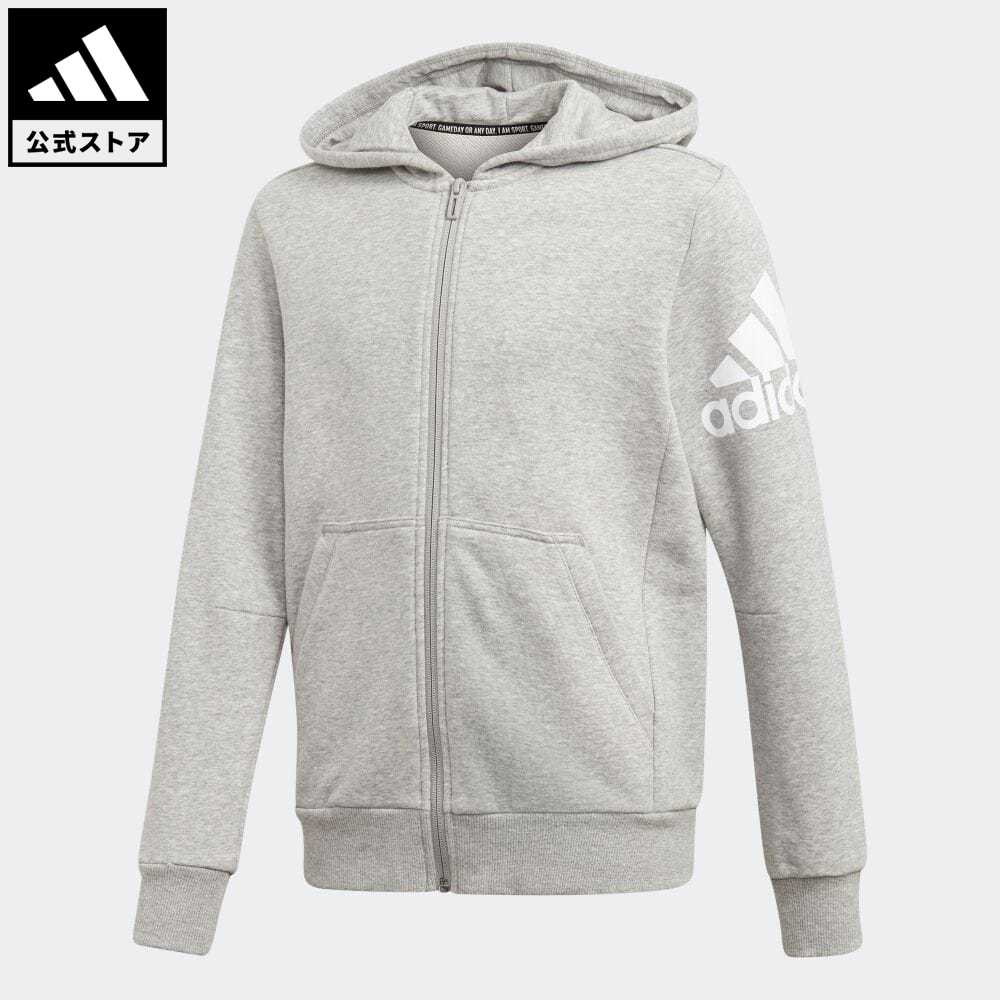 【58%OFF】 【公式】アディダス adidas 返品可 マストハブ バッジ オブ スポーツ ジャケット / Must Haves Badge of Sport Jacket スポーツウェア キッズ／子供用 ウェア・服 トップス パーカー(フーディー) ジャージ グレー ED6472 トレーナーのサムネイル