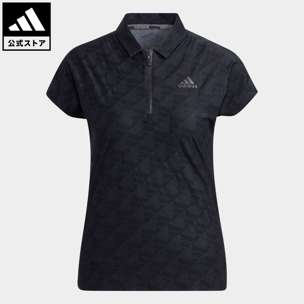 【公式】アディダス adidas 返品可 ゴルフ トーナル バッジオブスポーツ 半袖ハーフジップシャツ レディース ウェア・服 トップス ポロシャツ 黒 ブラック HB3536 ad_ga Gnot