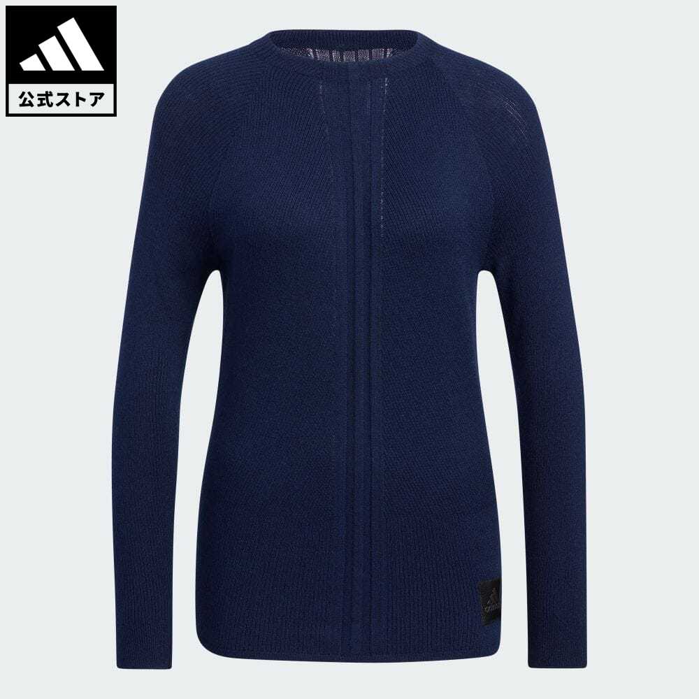 【53%OFF 9/19-9/25】【公式】アディダス adidas 返品可 ゴルフ リブパターン 長袖クルーネックセーター レディース ウェア・服 トップス セーター 青 ブルー HG1678 Gnotのサムネイル