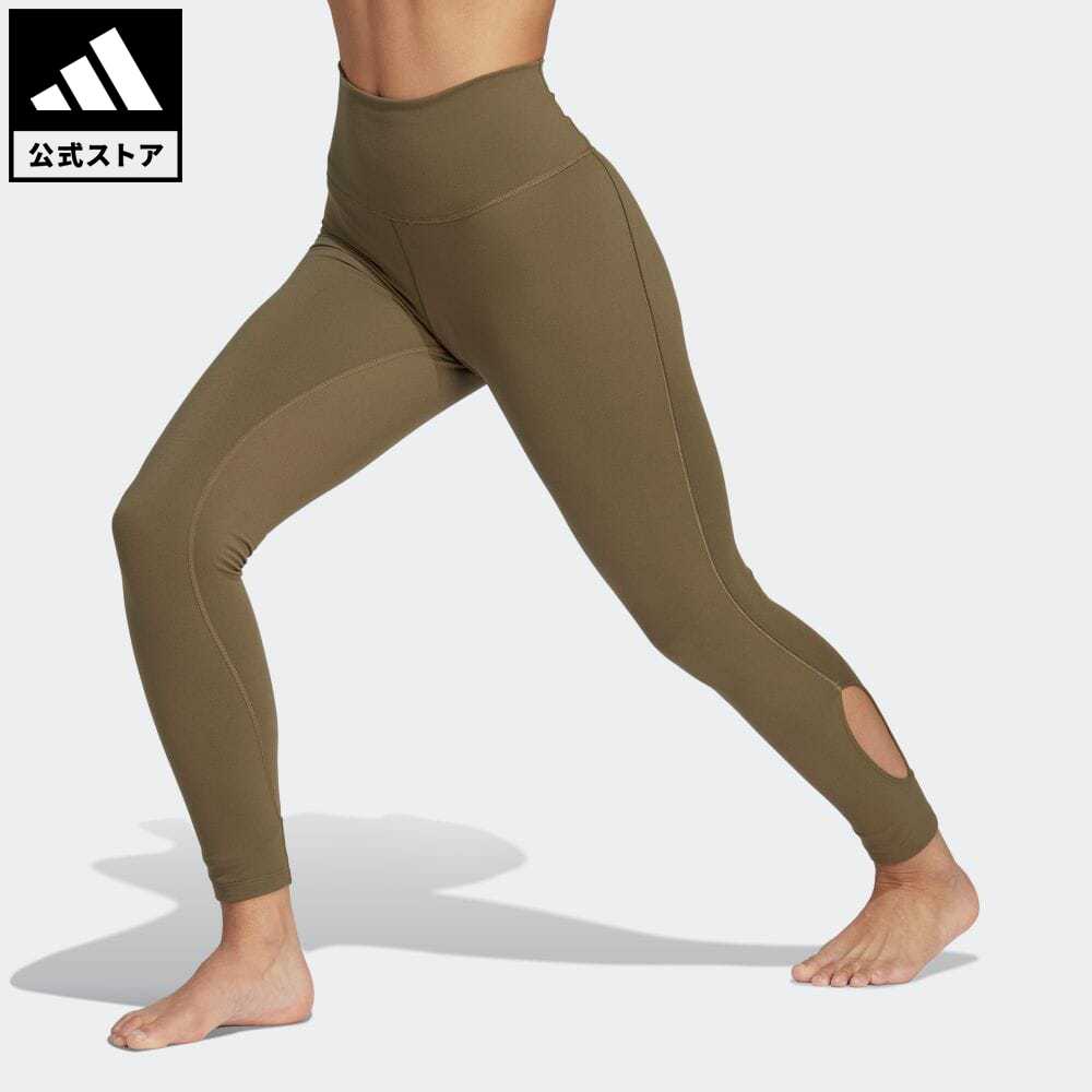 【公式】アディダス adidas 返品可 ジム・トレーニング ヨガ スタジオ ラップ 7/8丈レギンス レディース ウェア・服 ボトムス タイツ・レギンス 緑 グリーン IB4595 フィットネスウェア スポーツウェア レギンスのサムネイル