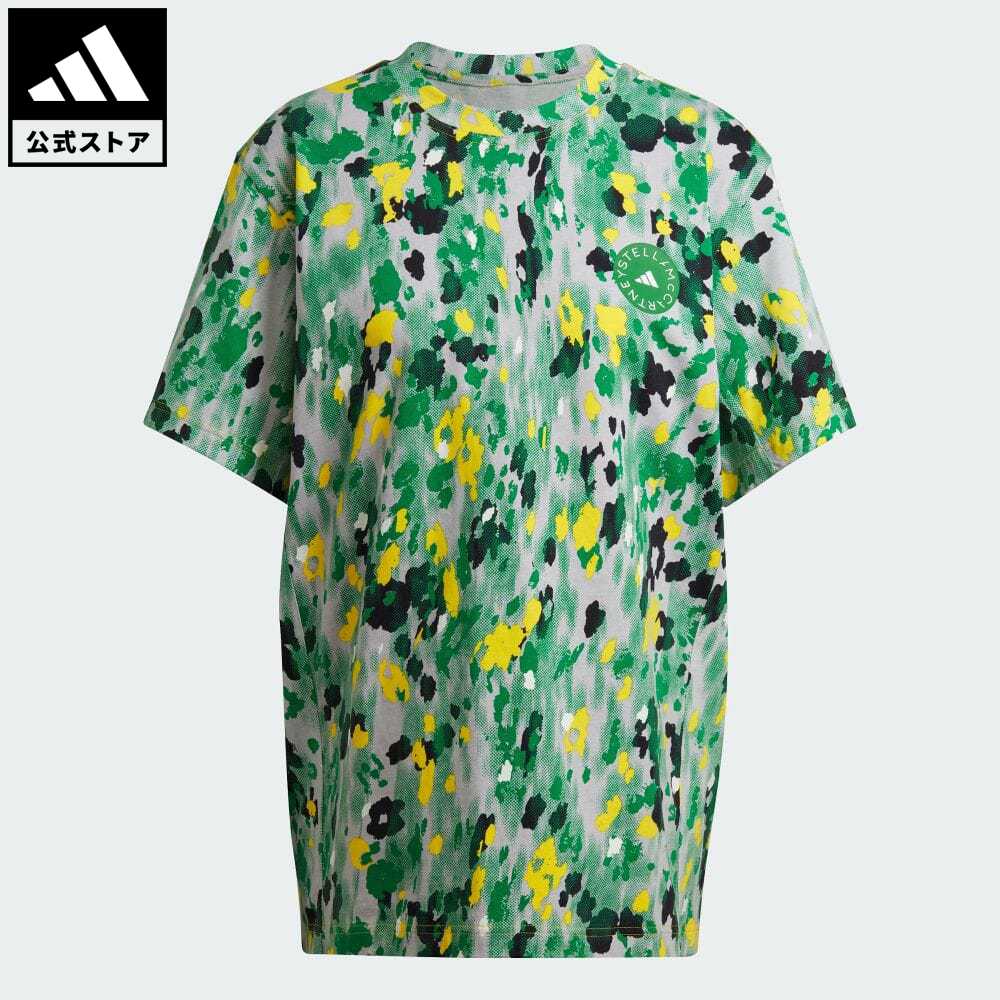 【公式】アディダス adidas 返品可 adidas by Stella McCartney グラフィック 半袖Tシャツ バイ ステラ マッカートニー レディース ウェア・服 トップス Tシャツ 白 ホワイト HI6066 半袖 summershop22のサムネイル