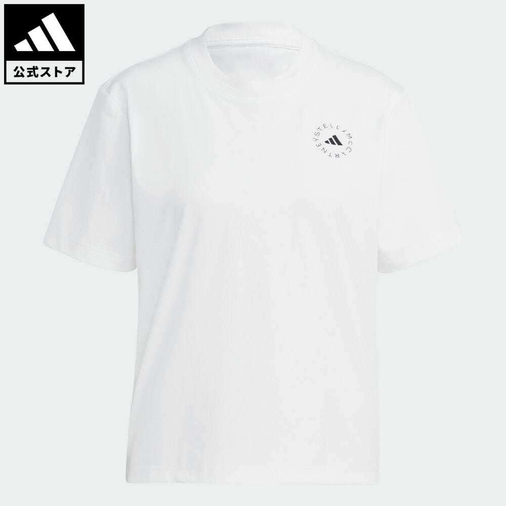 アディダス adidas 返品可 adidas by Stella McCartney TrueCasuals レギュラー スポーツウェア Tシャツ バイ ステラ マッカートニー レディース ウェア・服 トップス Tシャツ 白 ホワイト HR9167 半袖