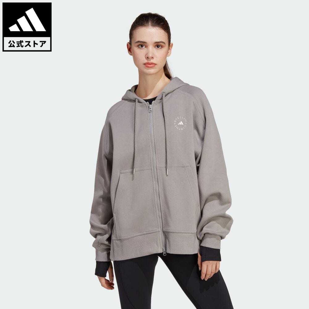 【公式】アディダス adidas 返品可 adidas by Stella McCartney フルジップ パーカー バイ ステラ マッカートニー レディース ウェア・服 トップス パーカー(フーディー) ジャージ グレー IC5983 トレーナーのサムネイル