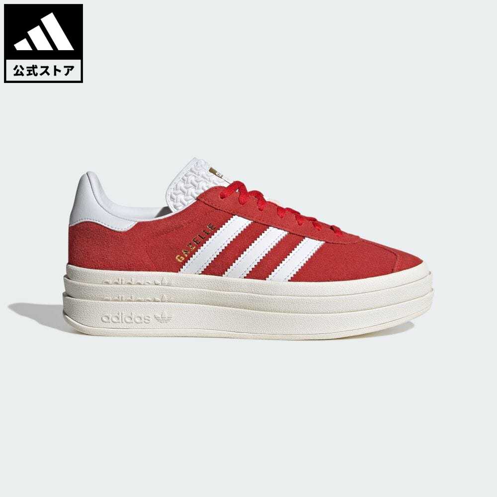 【公式】アディダス adidas 返品可 ガゼルボールド / Gazelle Bold オリジナルス メンズ レディース シューズ 靴 スニーカー 赤 レッド ID6990 ローカット 厚底スニーカー atzk