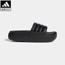 【公式】アディダス adidas 返品可 アディレッタ プラットフォーム サンダル / Adilette Platform Slides スポーツウェア レディース シューズ 靴 サンダル Slide / スライド 黒 ブラック HQ6179