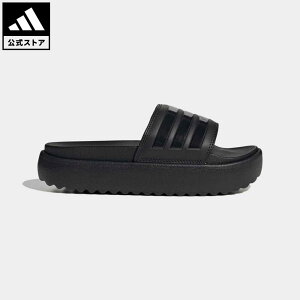 【公式】アディダス adidas 返品可 アディレッタ プラットフォーム サンダル / Adilette Platform Slides スポーツウェア レディース シューズ・靴 サンダル Slide / スライド 黒 ブラック HQ6179