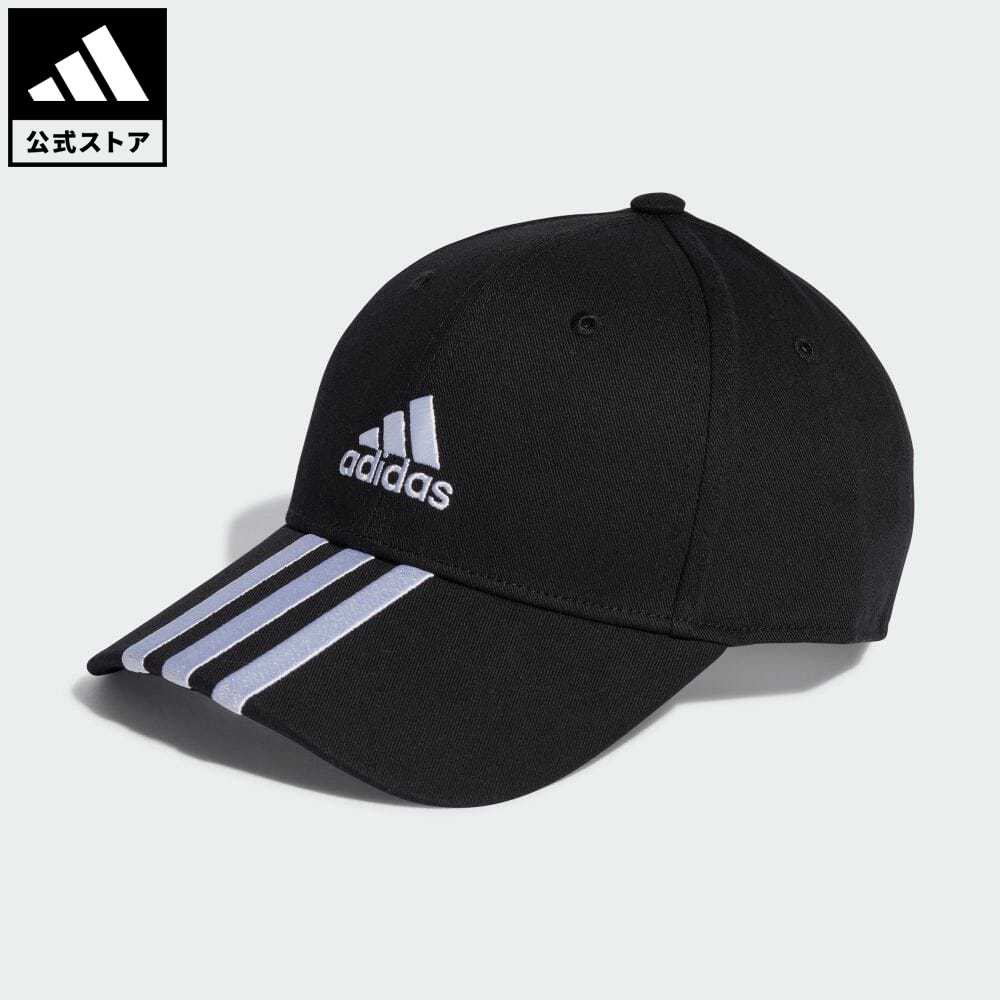 アディダス キャップ メンズ 【公式】アディダス adidas 返品可 スリーストライプス コットンツイル ベースボールキャップ メンズ レディース アクセサリー 帽子 キャップ 黒 ブラック IB3242