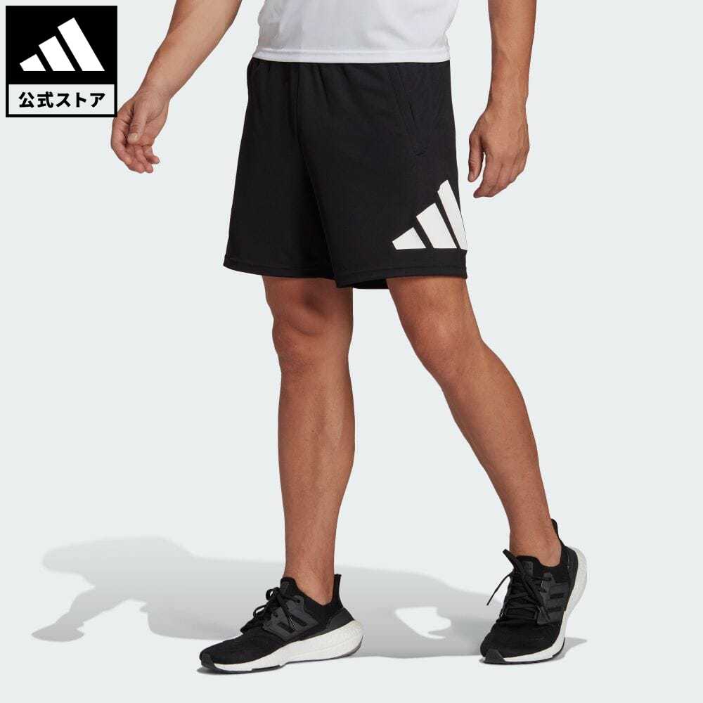 【公式】アディダス adidas 返品可 ジム・トレーニング トレイン エッセンシャルズ ロゴ トレーニングショーツ メンズ ウェア・服 ボトムス ハーフパンツ 黒 ブラック IB8121 父の日