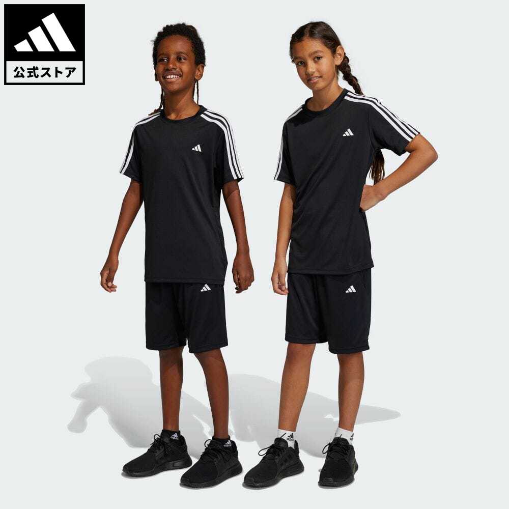 【1,000円OFFクーポン対象 3/4 20:00〜3/11 1:59】【公式】アディダス adidas 返品可 トレイン エッセンシャルズ AEROREADY スリーストライプス レギュラーフィット トレーニング上下セット スポーツウェア キッズ／子供用 ウェア・服 セットアップ ブラック IC5670 p0309のサムネイル