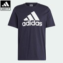 【公式】アディダス adidas 返品可 エッセンシャルズ シングルジャージー ビッグロゴ半袖Tシャツ スポーツウェア メンズ ウェア 服 トップス Tシャツ 青 ブルー IC9348 半袖