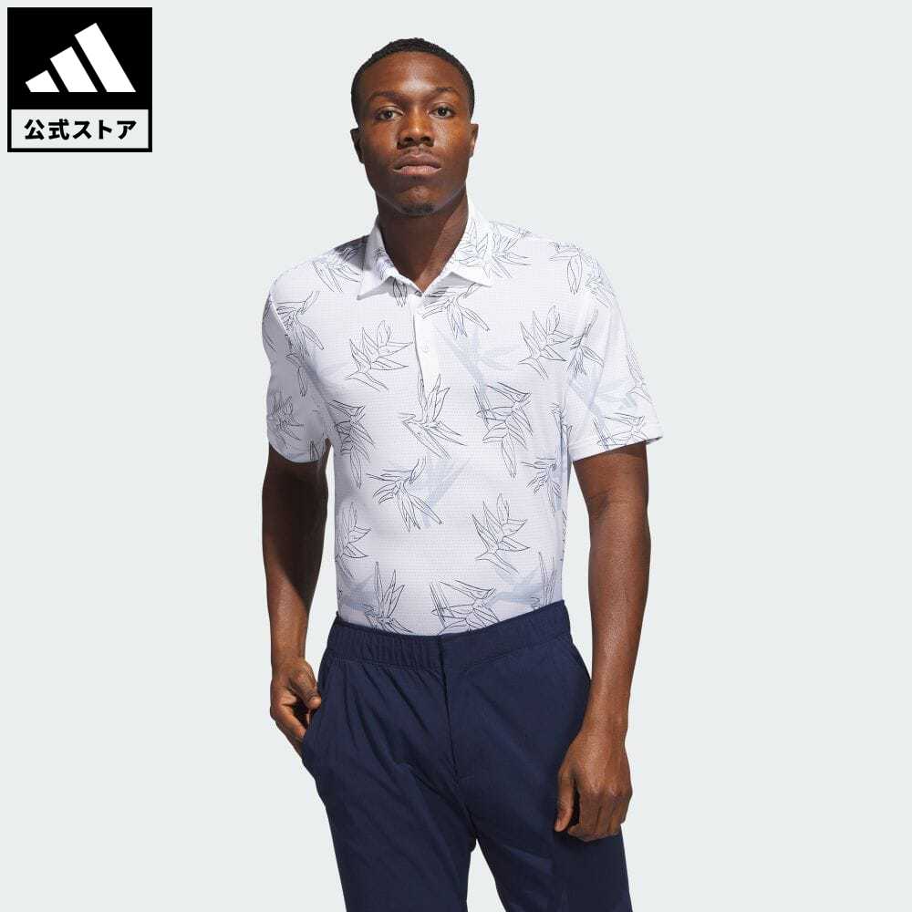 アディダス ポロシャツ メンズ 【公式】アディダス adidas 返品可 ゴルフ ノベルティープリント 半袖ストレッチシャツ メンズ ウェア・服 トップス ポロシャツ 白 ホワイト HZ0437 Gnot