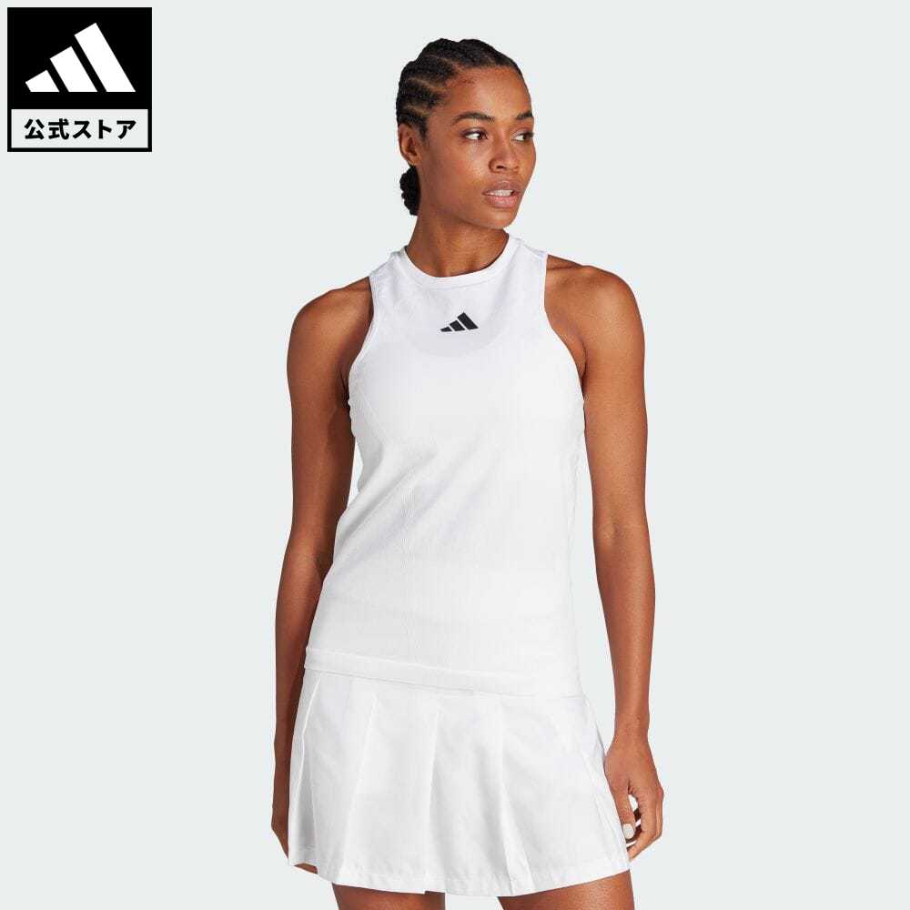 【公式】アディダス adidas 返品可 テニス AEROREADY プロ シームレス テニス タンクトップ レディース ウェア・服 トップス タンクトップ 白 ホワイト IA7030 トップス p0524