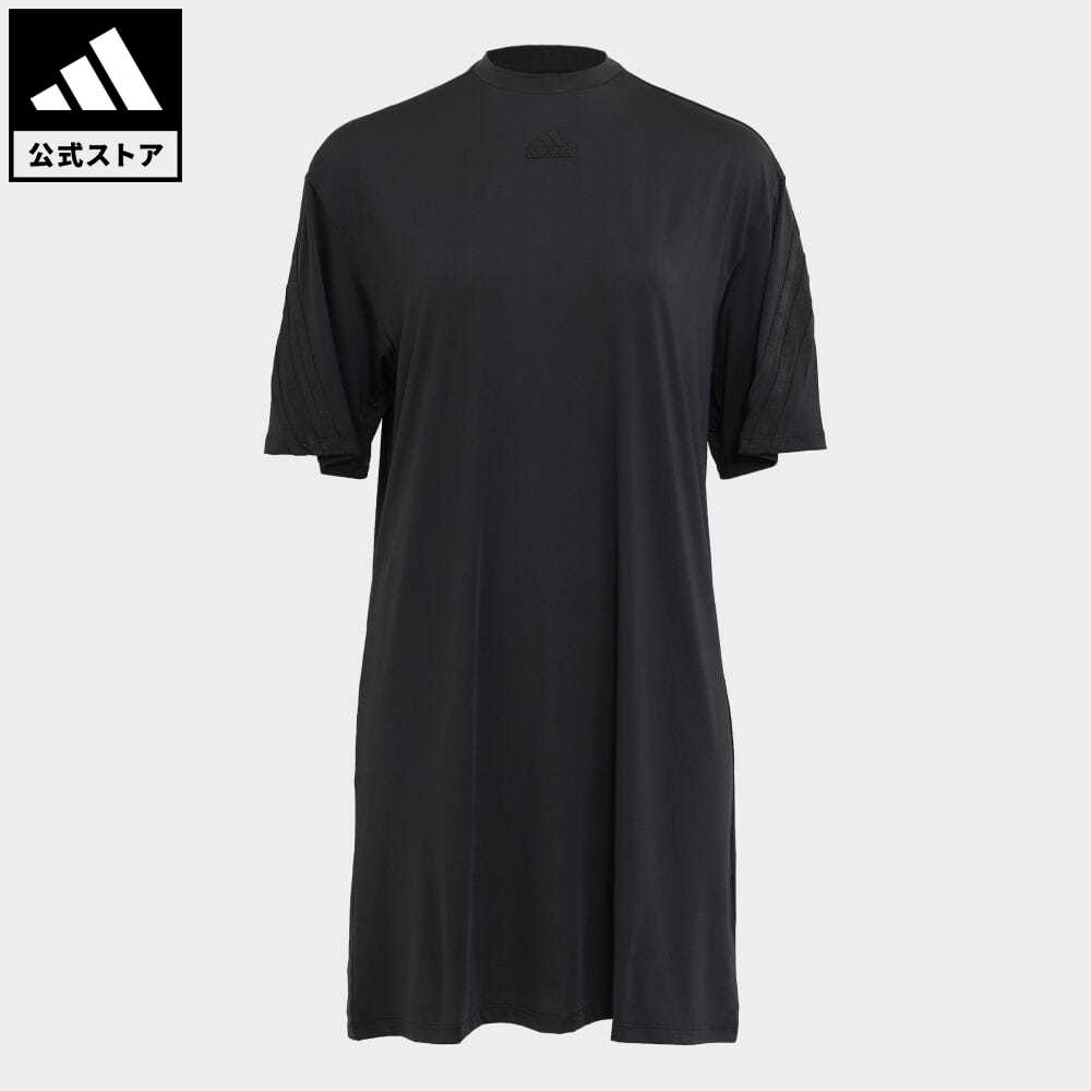 【20%OFF 6/4-6/11】【公式】アディダス adidas 返品可 フューチャーアイコン スリーストライプス ワンピース スポーツウェア レディース ウェア・服 オールインワン ワンピース 黒 ブラック II8095