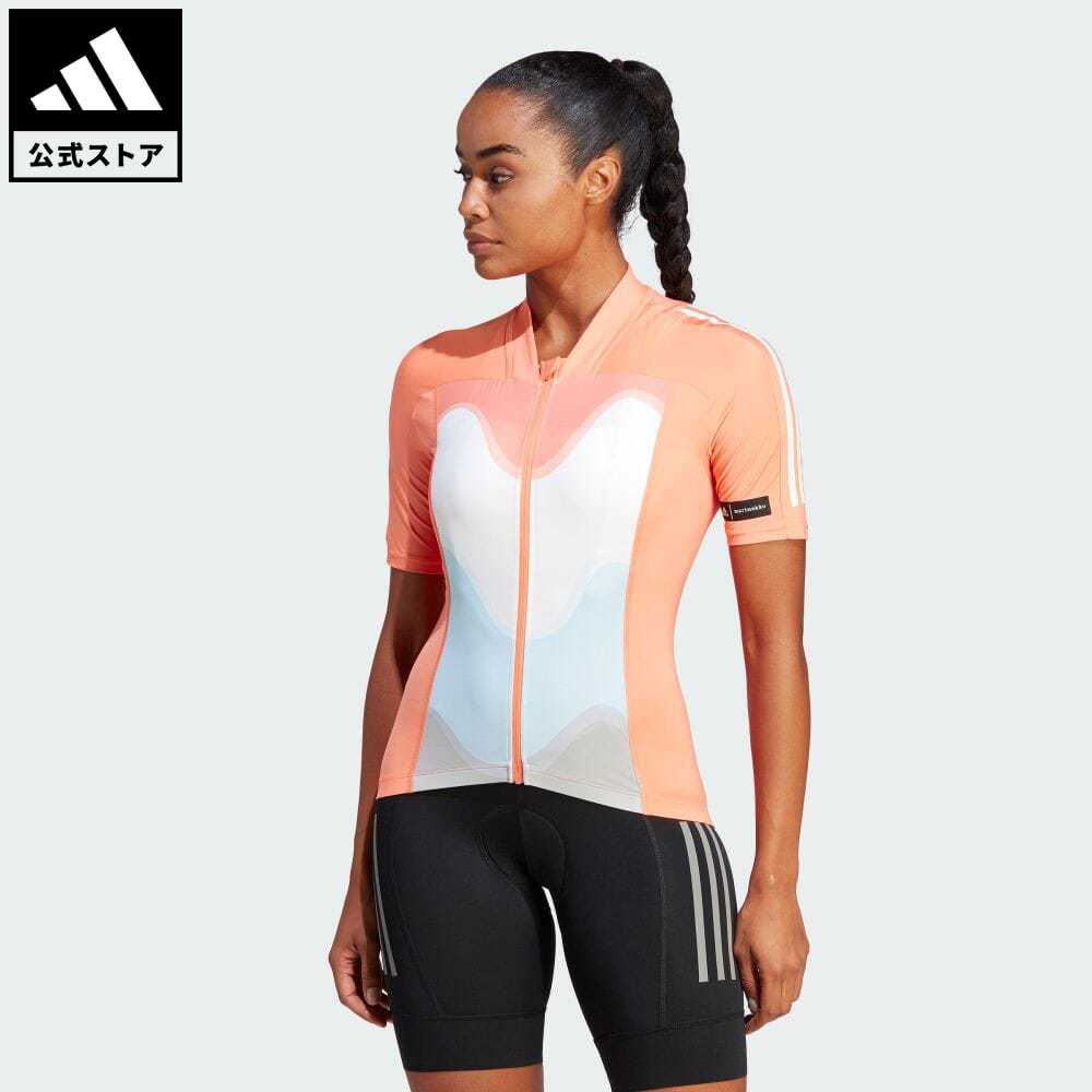 【公式】アディダス adidas 返品可 サイクリング マリメッコ サイクリング ジャージー レディース ウェア 服 トップス ユニフォーム オレンジ HR3031