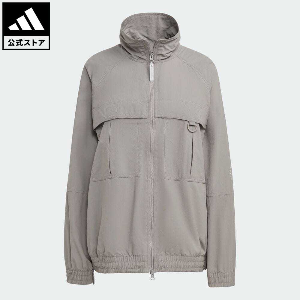 【20%OFFクーポン対象 08/18 10:00〜08/22 09:59】【公式】アディダス adidas 返品可 adidas by Stella McCartney TrueCasuals ウーブン ソリッド トラックジャケット バイ ステラ マッカートニー レディース ウェア・服 アウター ジャケット ジャージ グレー HR9178のサムネイル