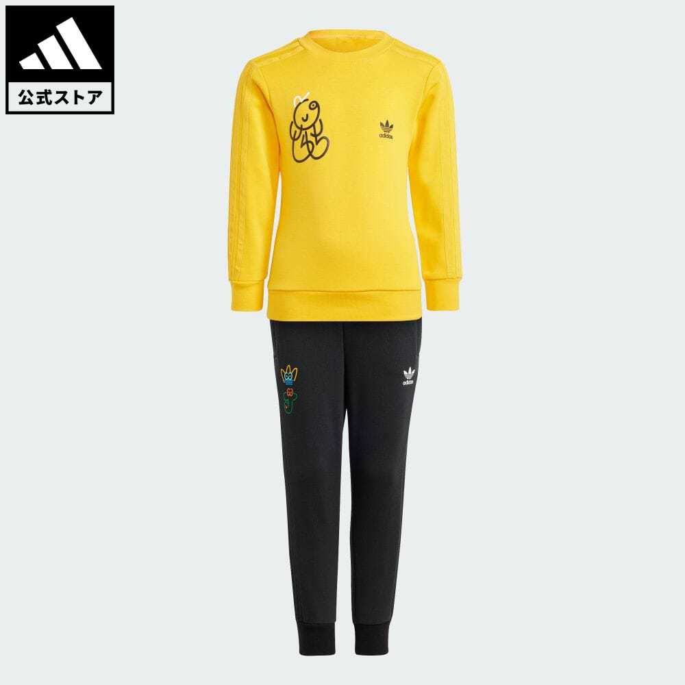 【公式】アディダス adidas 返品可 アディダス × ジェームス・ジャービス クルー セットアップ オリジナルス キッズ／子供用 ウェア・服 セットアップ 黒 ブラック II0843 上下のサムネイル