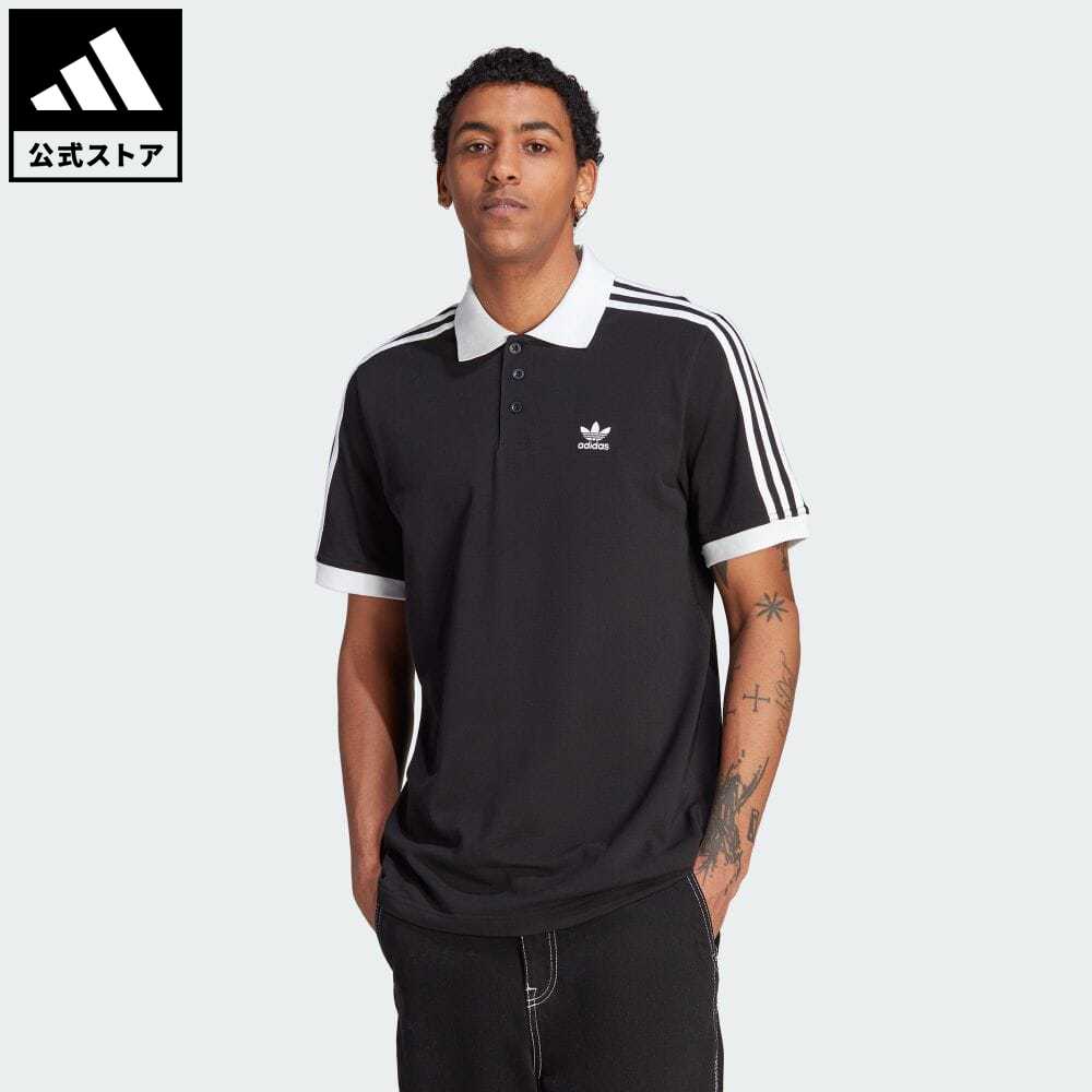 【公式】アディダス adidas 返品可 アディカラー クラシックス スリーストライプス ポロシャツ オリジナルス メンズ ウェア 服 トップス ポロシャツ 黒 ブラック IL2501 p0517