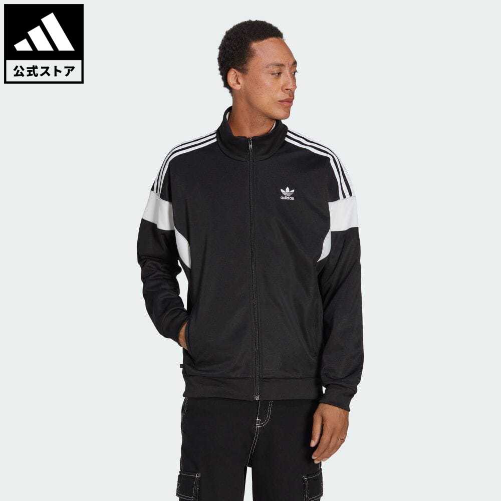 【20 OFFクーポン対象 5/9 10:00〜5/13 23:59】【公式】アディダス adidas 返品可 アディカラー クラシックス カットライン トラックジャケット（ジャージ） オリジナルス メンズ ウェア 服 アウター ジャケット ジャージ 黒 ブラック HS2064 上着