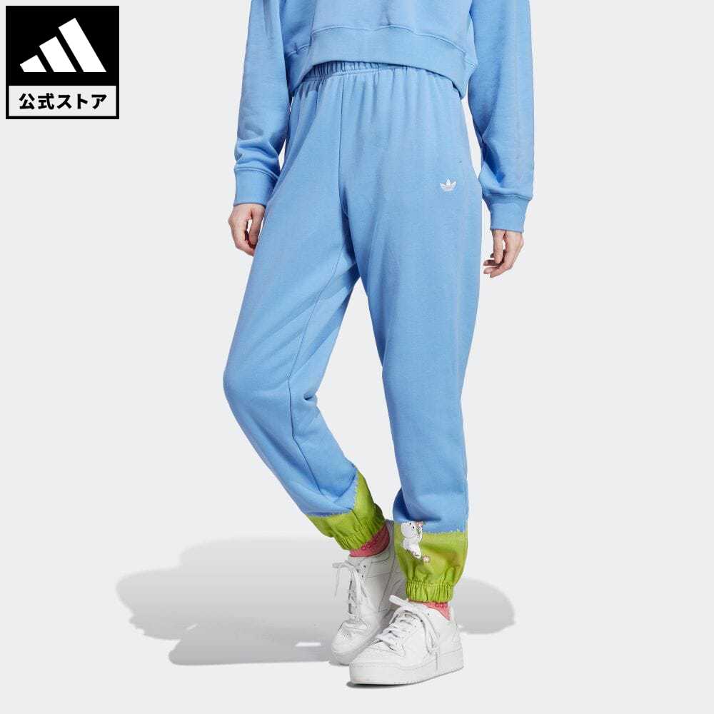 【公式】アディダス adidas 返品可 アディダス オリジナルス × ムーミン グラフィック スウェットパンツ オリジナルス レディース ウェア・服 ボトムス スウェット（トレーナー） パンツ 青 ブルー IB9942 スウェットのサムネイル